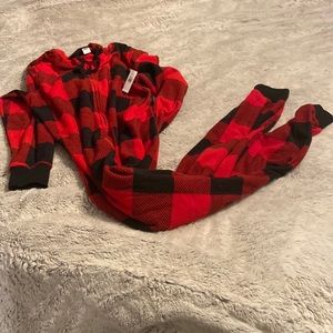Old navy Buffalo plaid hooded onesie